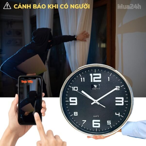 Camera tích hợp camera đồng hồ treo tường ảnh thư viện sản phẩm 26