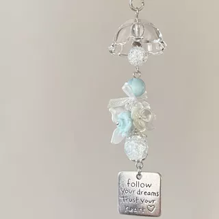 Đại Dương Bí Mật Hoa Nhỏ Bướm Thạch Gió Chuông Mặt Dây Chuyền Tay Đính Hạt Túi Camera Vỏ Điện Thoại Mặt Dây Chuyền 2025.12.4