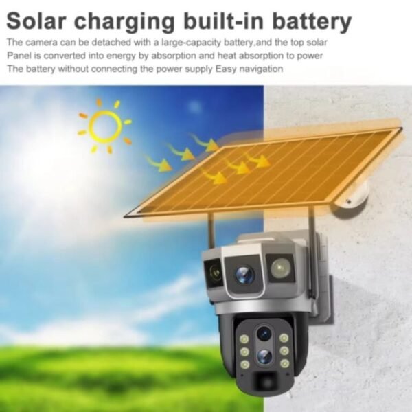 Lắp Camera Zoom 10X – 3 mắt sim 4G V380 sử dụng điện năng lượng mặt trời Giá rẻ hình ảnh thư viện sản phẩm 3