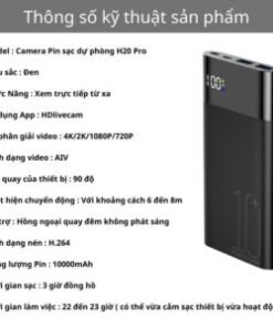 Camera tích hợp camera sạc dự phòng H20 pro ảnh thư viện sản phẩm 52