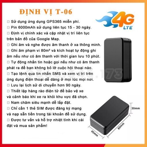 Thiết bị định vị DW06 4G GPS mini hình ảnh thực tế 4