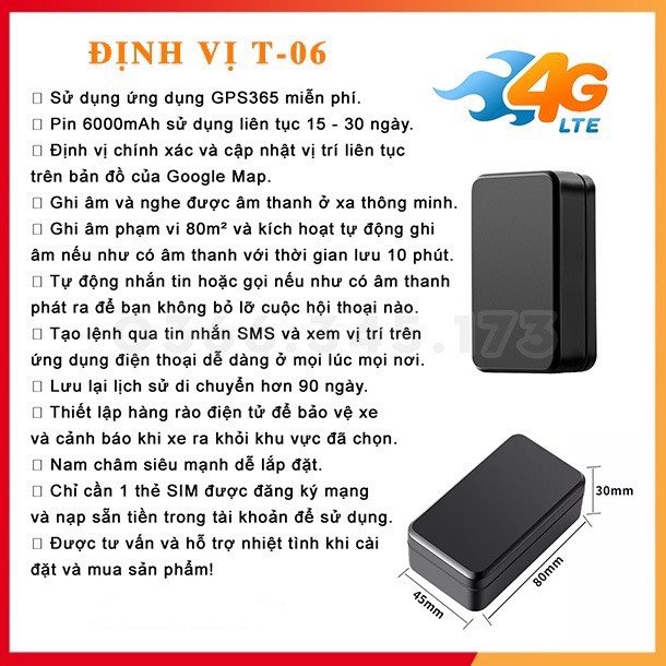 Thiết bị định vị DW06 4G GPS mini hình ảnh thực tế 6