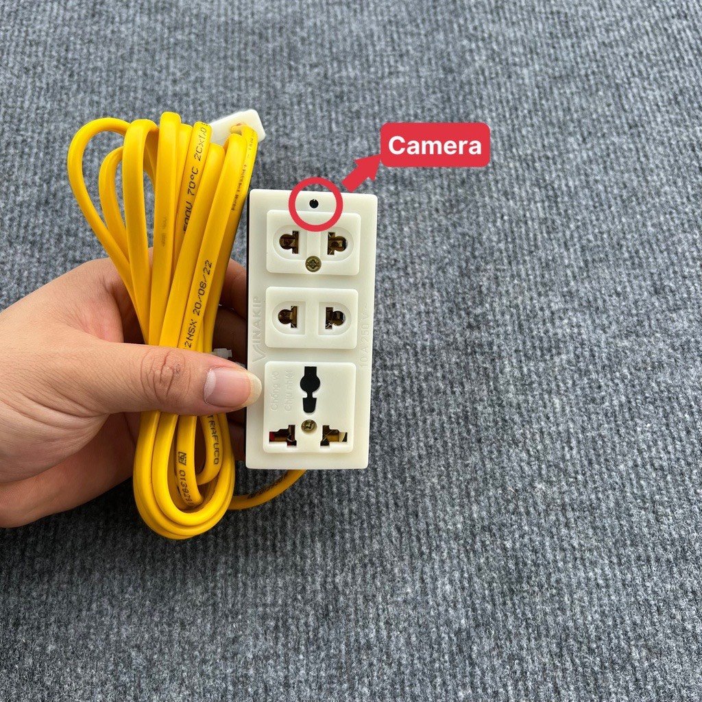 Camera ngụy trang ổ cắm điện 3 trấu dây 5m an toàn ảnh 21 Camera ngụy trang ổ cắm điện 3 trấu dây 5m an toàn - hình ảnh 21