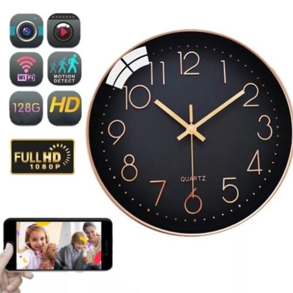 Đồng Hồ Treo Tường Tích Hợp Camera 4G Dùng Sim Quan Sát An Ninh