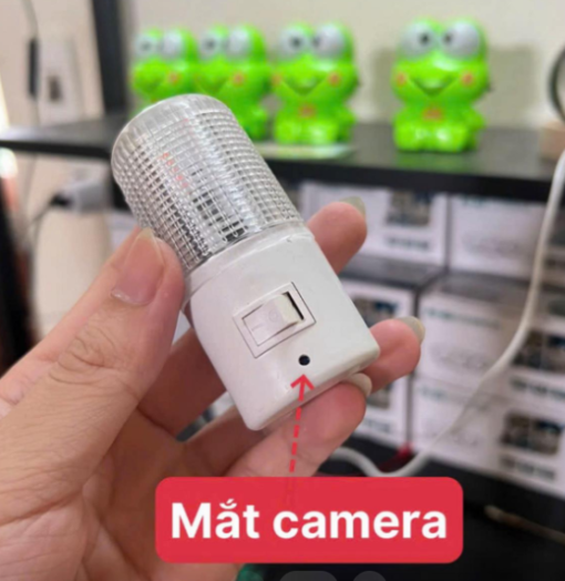 Đèn Ngủ 3W Tích Hợp Camera – vị trí camera trên thiết bị