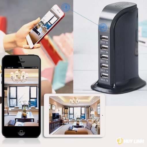 Đốc Sạc Ổ Cắm USB Tích Hợp Camera – toàn cảnh đốc sạc ổ cắm USB