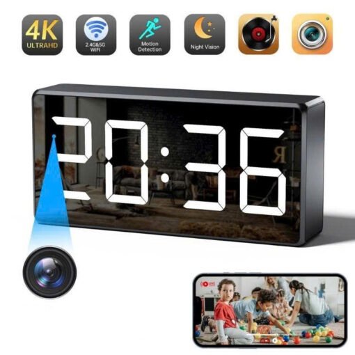 Đồng Hồ Để Bàn T21 Tích Hợp Camera – Đồng hồ T21 với màn hình LED và vị trí camera