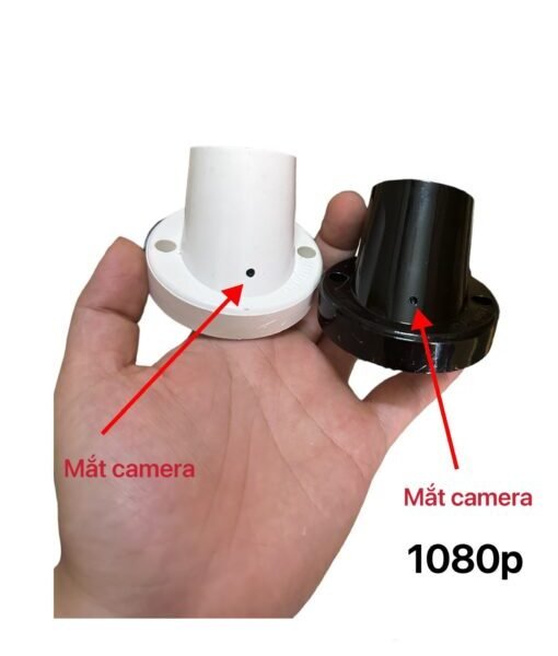 Đui Bóng Đèn Tích Hợp Camera – mũi tên chỉ vị trí camera trên đui bóng đèn