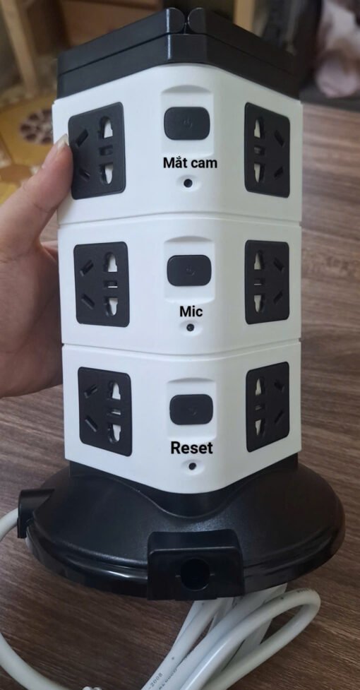 Hộp Ổ Cắm Điện Đa Năng Tích Hợp Camera – ảnh 3 Vị trí camera và các chức năng trên hộp ổ cắm điện – Hộp Ổ Cắm Điện Đa Năng Tích Hợp Camera