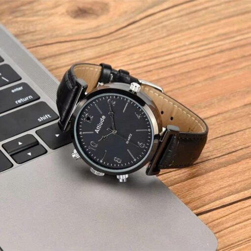 Mặt Đen Kiểu Dáng Nữ Tích Hợp Camera – đồng hồ đặt cạnh máy tính xách tay