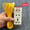 Ổ Cắm Dân Dụng Tích Hợp Camera – Vị trí camera được khoanh trên ổ cắm điện dân dụng dây dài