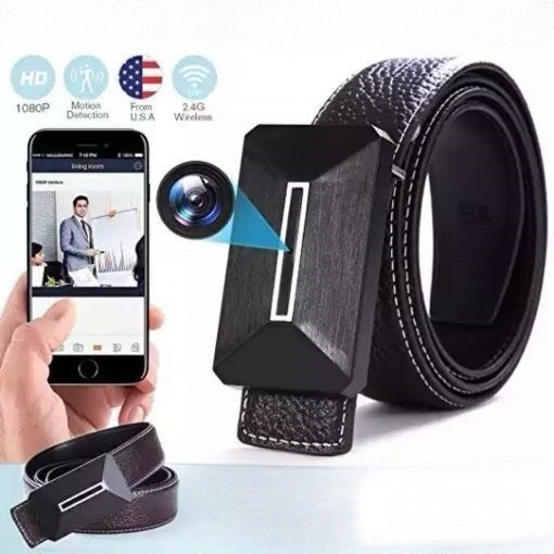 Thắt Lưng Nam Tích Hợp Camera – thắt lưng và hình ảnh kết nối điện thoại minh họa