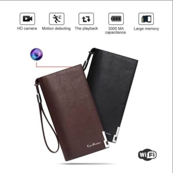Ví da cầm tay tích hợp camera 4G dùng sim