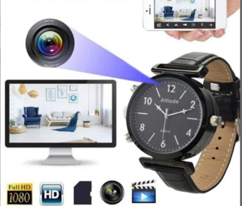 Camera An Ninh Mini Dang Dong Ho Deo Tay Day Da 1080P Wifi Bao Ve Gia Dinh Quan Sat Tu Xa