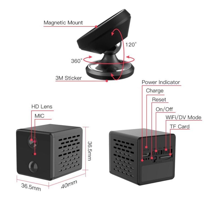 Camera 4G dạng mini pin lâu hình ảnh 3