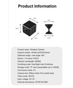 Camera an ninh mini A11 1080P WiFi – Bảo vệ an ninh nhà cửa giám sát cửa hàng ảnh sản phẩm số 7 Camera an ninh mini A11 1080P WiFi - Bảo vệ an ninh nhà cửa giám sát cửa hàng ảnh sản phẩm số 7