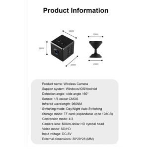 Camera an ninh mini A11 1080P WiFi – Bảo vệ an ninh nhà cửa giám sát cửa hàng ảnh sản phẩm số 14 Camera an ninh mini A11 1080P WiFi - Bảo vệ an ninh nhà cửa giám sát cửa hàng ảnh sản phẩm số 14