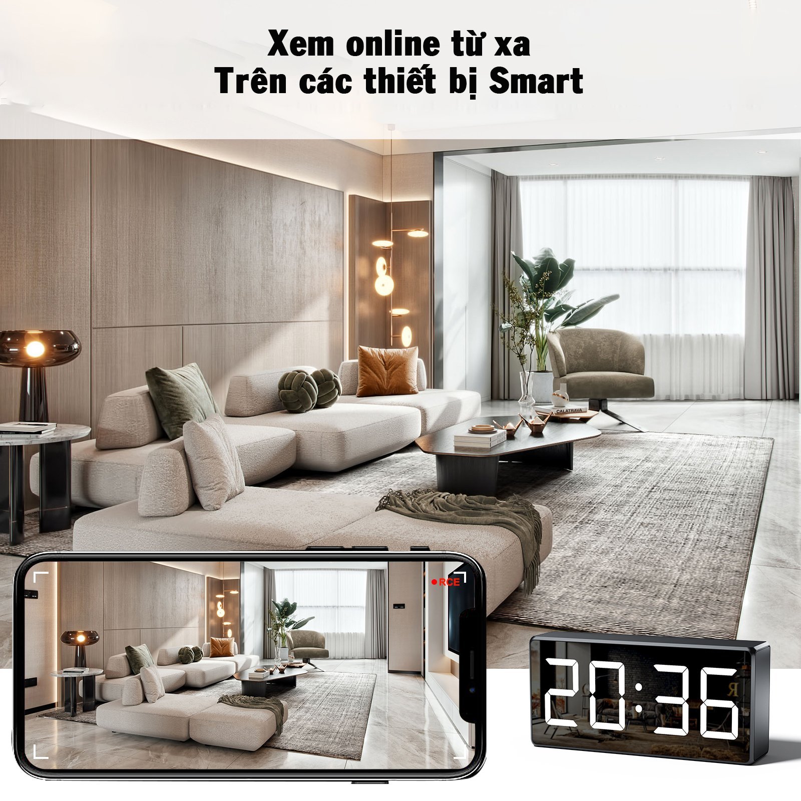 Camera an ninh mini dạng đồng hồ để bàn 4K WiFi – Giám sát an ninh bảo vệ nhà cửa ảnh sản phẩm số 17 Camera an ninh mini dạng đồng hồ để bàn 4K WiFi - Giám sát an ninh bảo vệ nhà cửa ảnh sản phẩm số 17