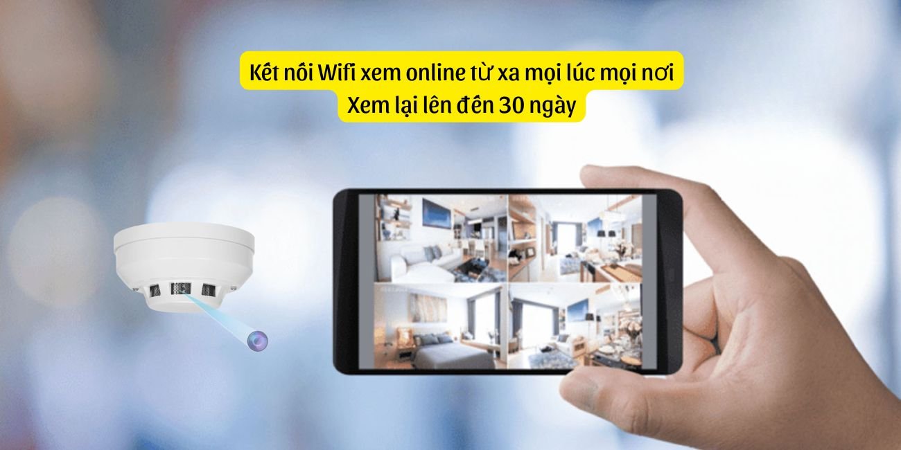 Camera an ninh mini dạng báo khói 4K không dây - Bảo vệ gia đình, quan sát từ xa hình ảnh sản phẩm