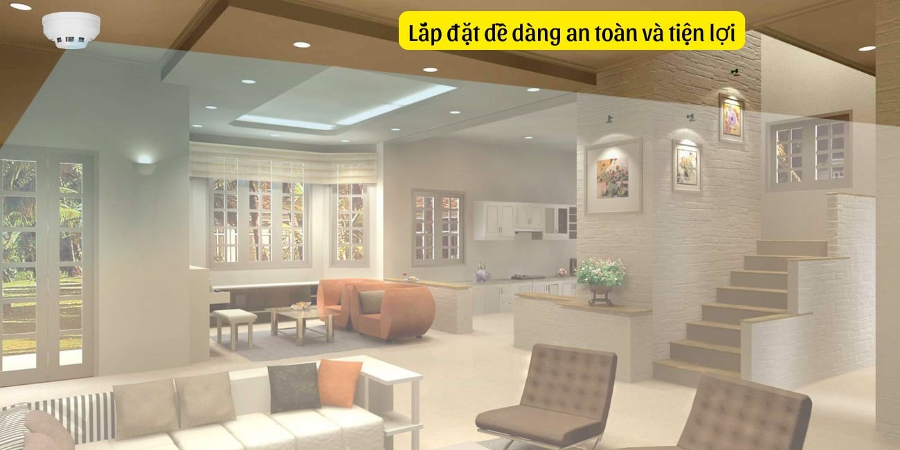 Camera an ninh mini dạng báo khói 4K không dây - Bảo vệ gia đình, quan sát từ xa hình ảnh sản phẩm