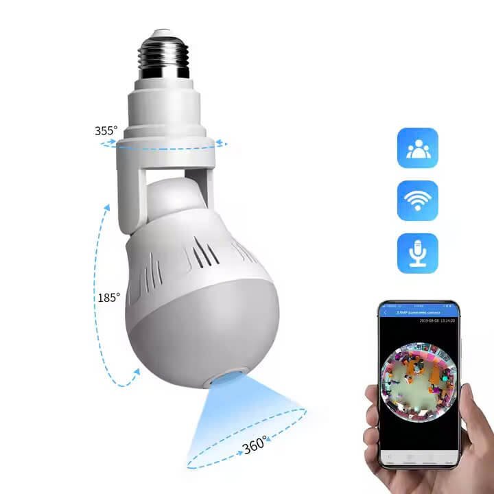 Camera an ninh mini dạng bóng đèn 1080P không dây - An ninh gia đình, giám sát cửa hàng hình ảnh sản phẩm