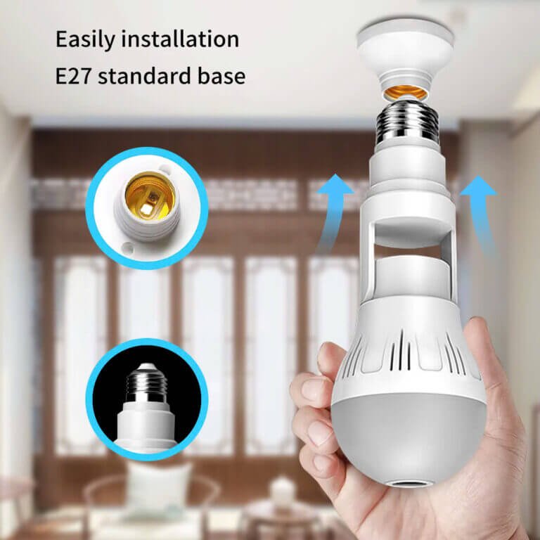 Camera an ninh mini dạng bóng đèn 1080P không dây - An ninh gia đình, giám sát cửa hàng hình ảnh sản phẩm
