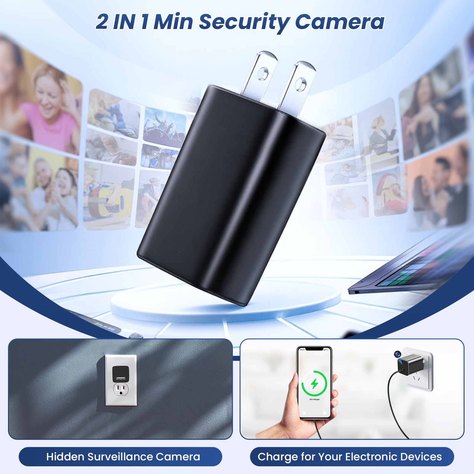 Camera an ninh mini dạng cốc sạc iPhone 4K WiFi - Giải pháp quan sát từ xa, an ninh gia đình hình ảnh sản phẩm Camera an ninh mini dạng cốc sạc iPhone 4K WiFi - Giải pháp quan sát từ xa, an ninh gia đình hình ảnh sản phẩm