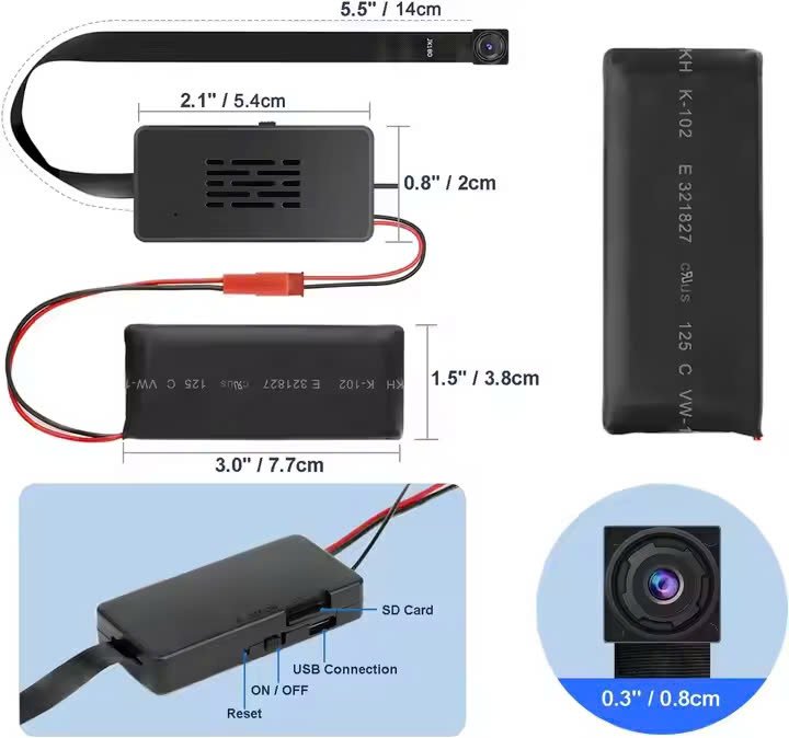 Camera an ninh mini dạng cúc áo V99Xs Pro 4K WiFi - An ninh gia đình, giám sát cửa hàng hình ảnh sản phẩm