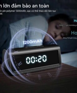 Camera an ninh mini dạng đồng hồ để bàn 4K WiFi - Bảo vệ an ninh nhà cửa, giám sát cửa hàng hình ảnh sản phẩm