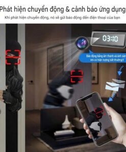 Camera an ninh mini dạng đồng hồ để bàn 4K WiFi - Bảo vệ an ninh nhà cửa, giám sát cửa hàng hình ảnh sản phẩm
