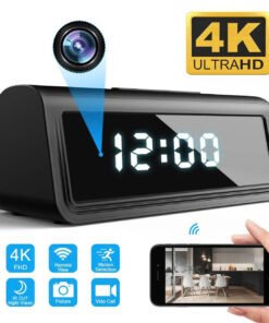 Camera an ninh mini dạng đồng hồ để bàn 4K WiFi - Bảo vệ an ninh nhà cửa, giám sát cửa hàng hình ảnh sản phẩm