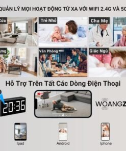 Camera an ninh mini dạng đồng hồ để bàn 4K WiFi - Giám sát an ninh, bảo vệ nhà cửa hình ảnh sản phẩm Camera an ninh mini dạng đồng hồ để bàn 4K WiFi - Giám sát an ninh, bảo vệ nhà cửa hình ảnh sản phẩm