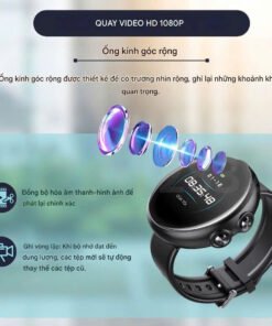 Camera an ninh mini dạng đồng hồ đeo tay 1080P WiFi - An ninh gia đình, giám sát cửa hàng hình ảnh sản phẩm