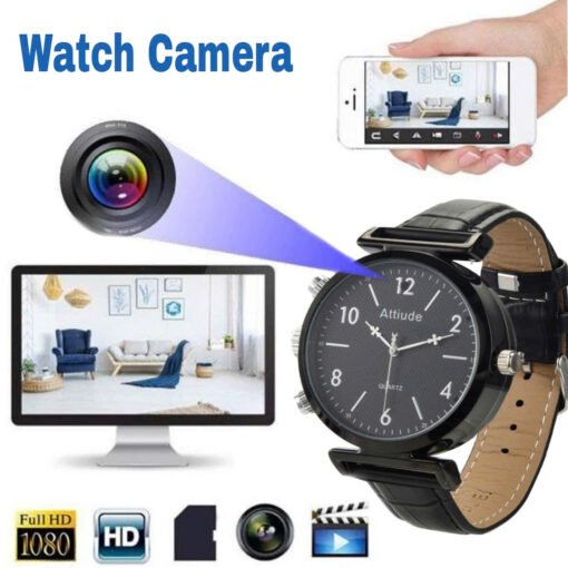 Camera an ninh mini dạng đồng hồ đeo tay dây da 1080P WiFi - Bảo vệ gia đình, quan sát từ xa hình ảnh sản phẩm Camera an ninh mini dạng đồng hồ đeo tay dây da 1080P WiFi - Bảo vệ gia đình, quan sát từ xa hình ảnh sản phẩm