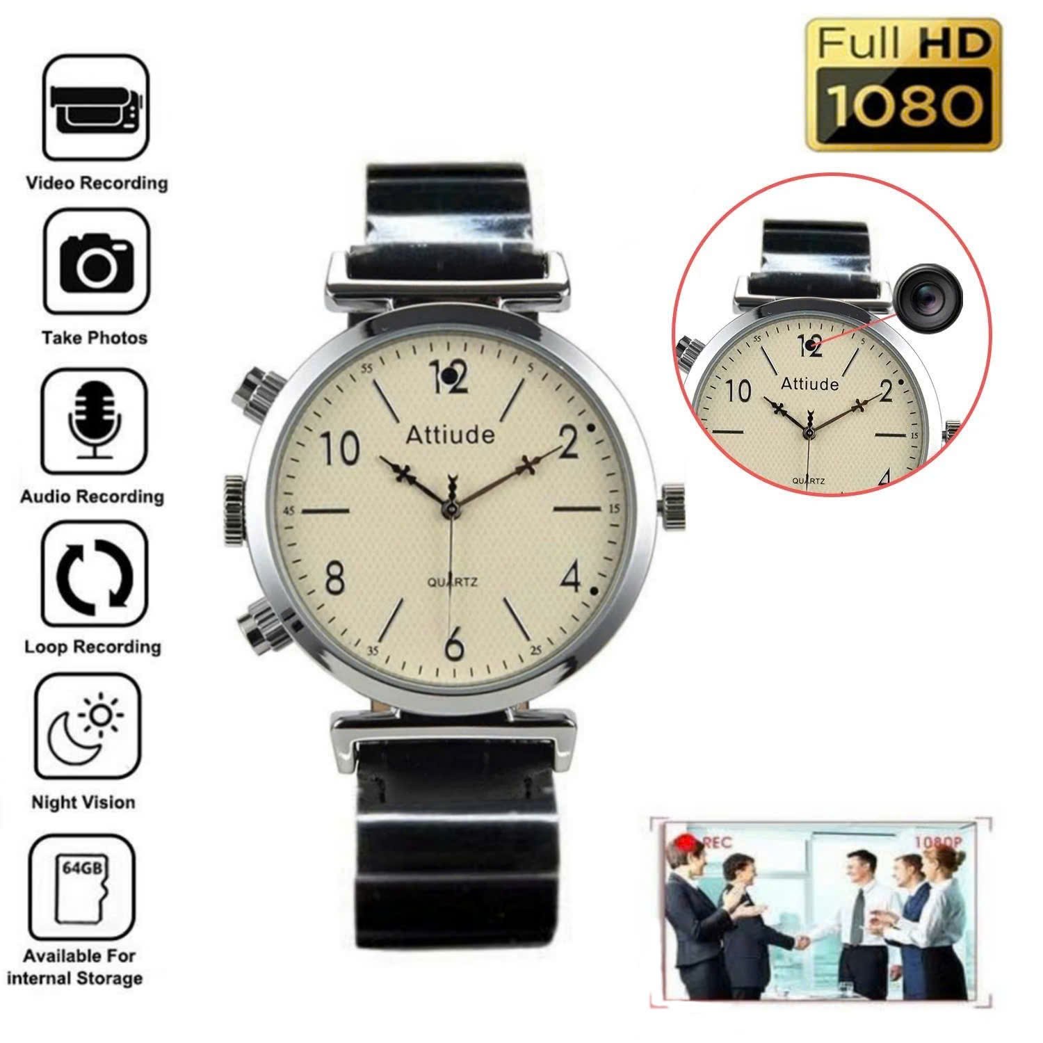 Camera an ninh mini dạng đồng hồ đeo tay dây thép 1080P WiFi - Thiết bị an ninh thông minh cho nhà cửa hình ảnh sản phẩm Camera an ninh mini dạng đồng hồ đeo tay dây thép 1080P WiFi - Thiết bị an ninh thông minh cho nhà cửa hình ảnh sản phẩm
