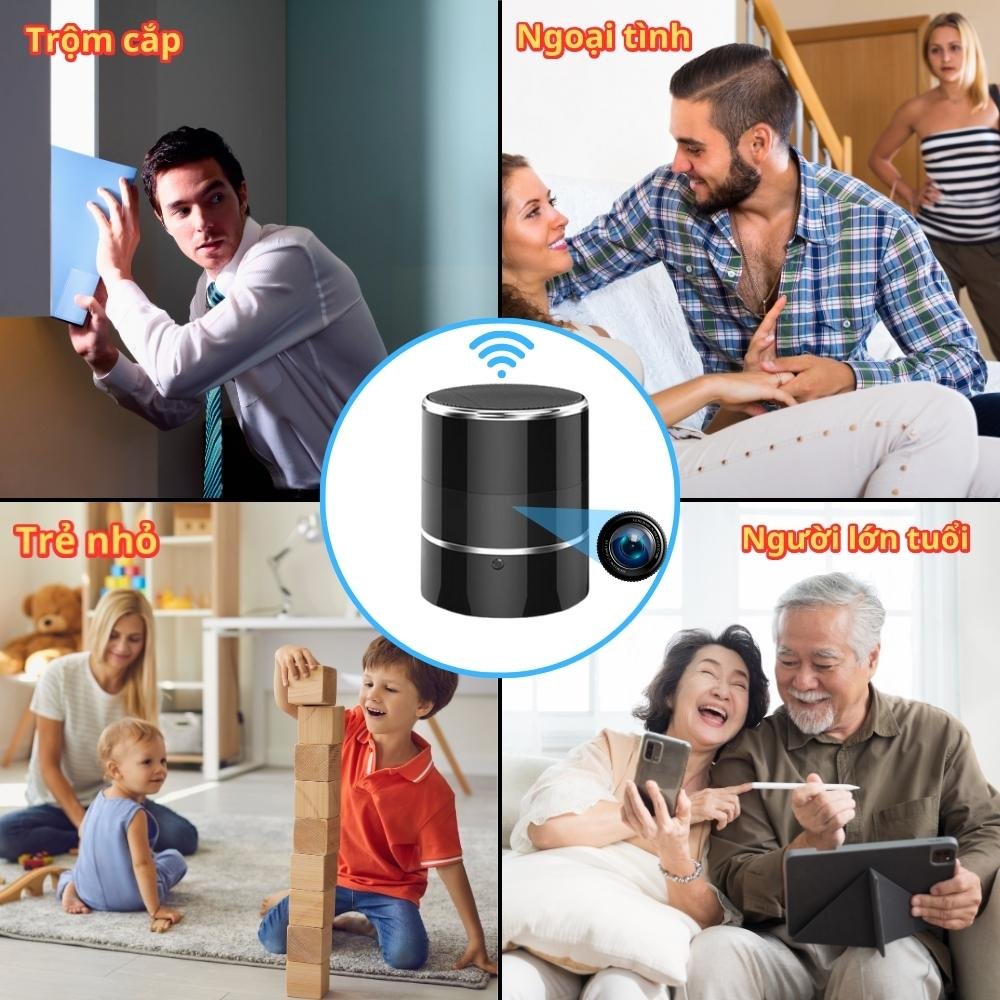 Camera an ninh mini dạng loa Bluetooth 1080P không dây - Thiết bị an ninh thông minh cho nhà cửa hình ảnh sản phẩm Camera an ninh mini dạng loa Bluetooth 1080P không dây - Thiết bị an ninh thông minh cho nhà cửa hình ảnh sản phẩm