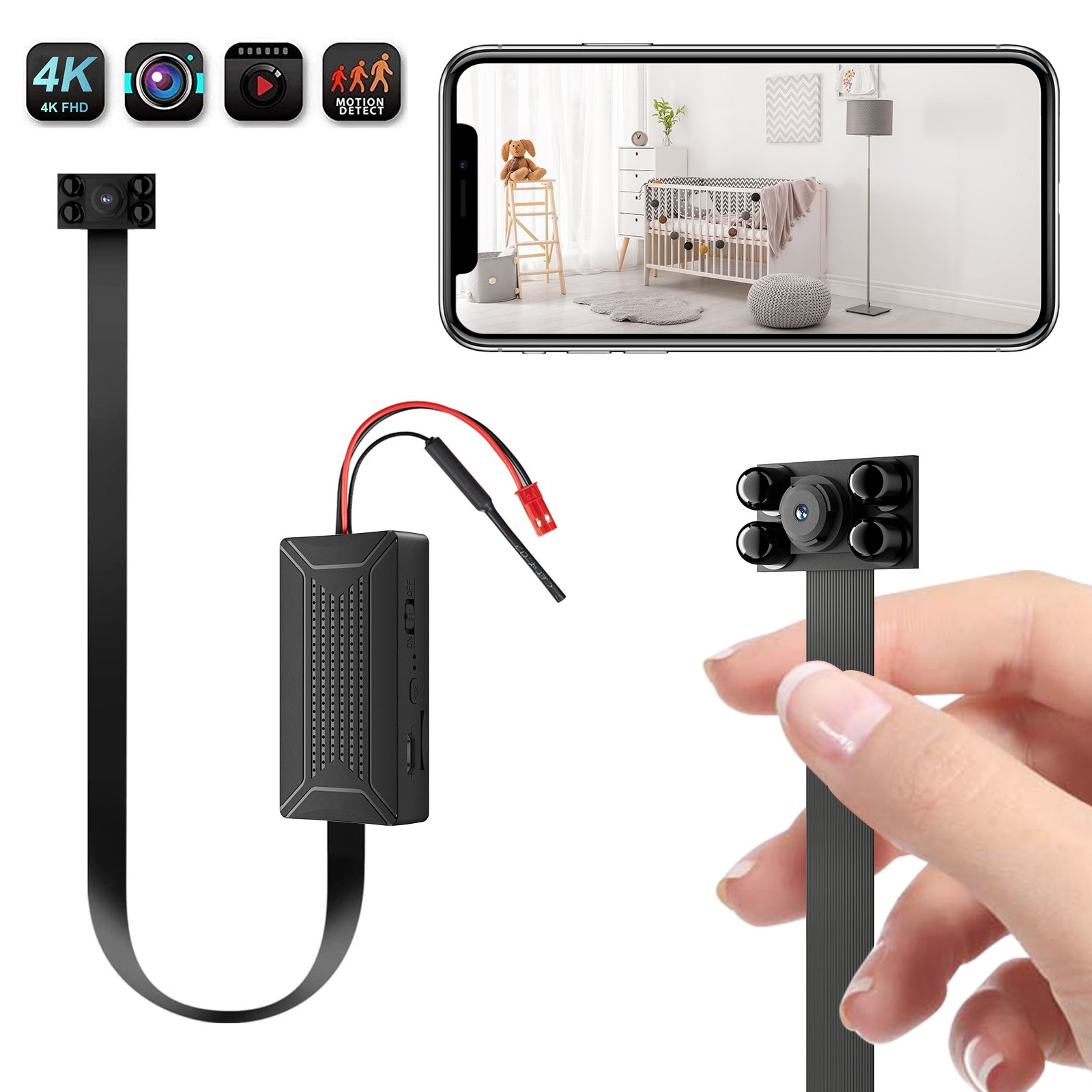 Camera an ninh mini V99P 4K WiFi - Giám sát an ninh, bảo vệ nhà cửa hình ảnh sản phẩm