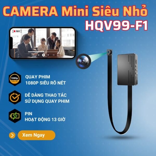 Camera Mini Nhỏ Gọn HQV99-F1 1080P – Quan Sát Tài Sản Có Thông Báo – ảnh sản phẩm 2