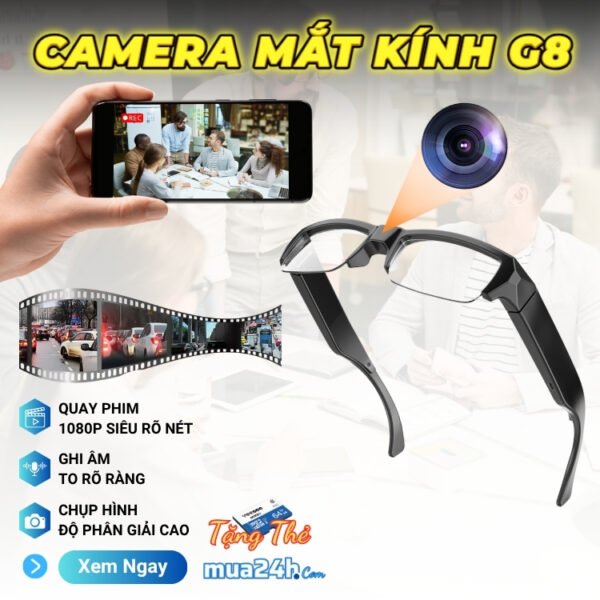 Mắt Kính Tích Hợp Camera G8 1080P – Ghi Hình Cá Nhân Có Thông Báo – ảnh sản phẩm 2