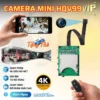 Camera Mini Nhỏ Gọn HQV99-VIP 4K – Quan Sát Tài Sản Có Thông Báo – ảnh sản phẩm 1