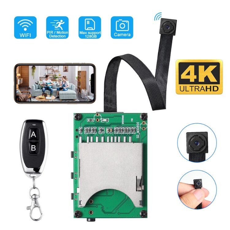 Camera Mini Nhỏ Gọn HQV99-VIP 4K – Quan Sát Tài Sản Có Thông Báo – ảnh sản phẩm 3