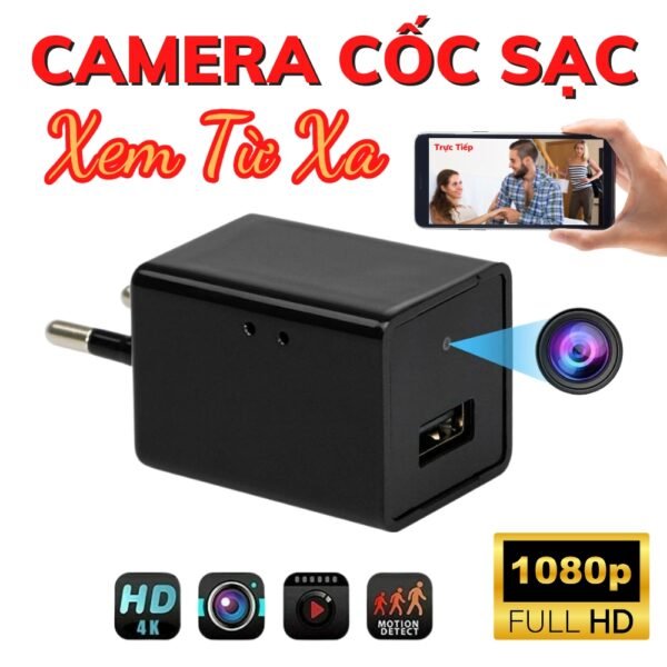 Cốc Sạc Tích Hợp Camera 1080P – Quan Sát Tài Sản Có Thông Báo – ảnh sản phẩm 1
