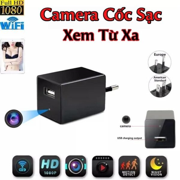 Cốc Sạc Tích Hợp Camera Z99 – Quan Sát Tài Sản Có Thông Báo – ảnh sản phẩm 1