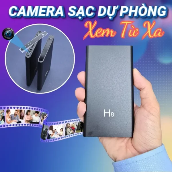 Sạc Dự Phòng Tích Hợp Camera H8 WiFi 4K – Quan Sát Tài Sản Có Thông Báo – ảnh sản phẩm 1