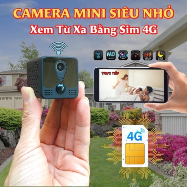 Camera Mini Nhỏ Gọn X7D SIM 4G – Quan Sát Tài Sản Có Thông Báo – ảnh sản phẩm 1