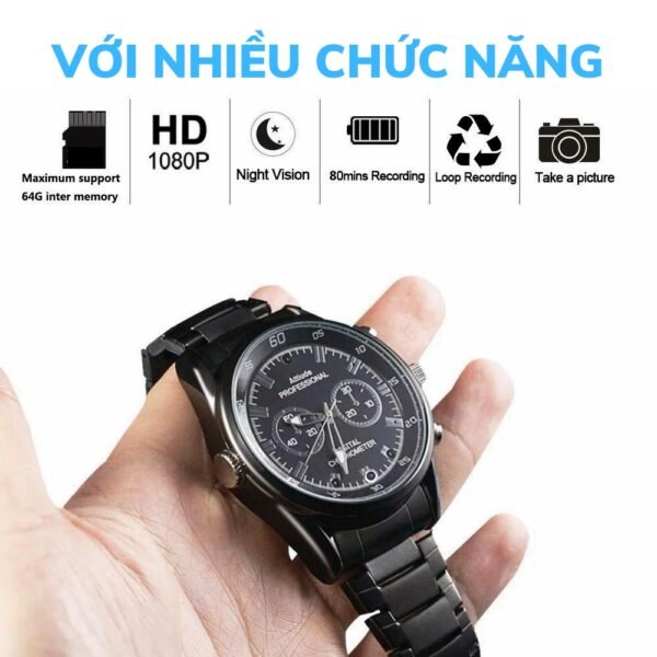 Đồng Hồ Đeo Tay Tích Hợp Camera S13 1080P – Ghi Hình Cá Nhân Có Thông Báo – ảnh sản phẩm 5
