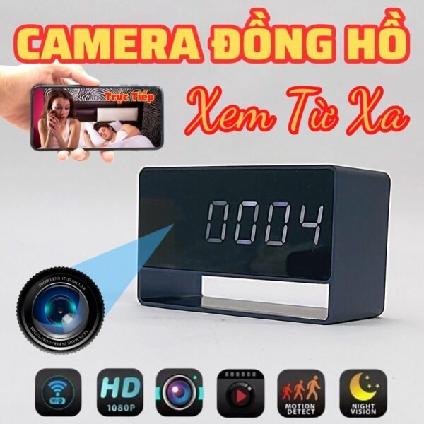 Đồng Hồ Để Bàn Tích Hợp Camera T8 WiFi 4K – Quan Sát Tài Sản Có Thông Báo – ảnh sản phẩm 2