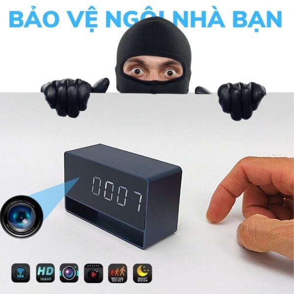 Đồng Hồ Để Bàn Tích Hợp Camera T8 WiFi 4K – Quan Sát Tài Sản Có Thông Báo – ảnh sản phẩm 4