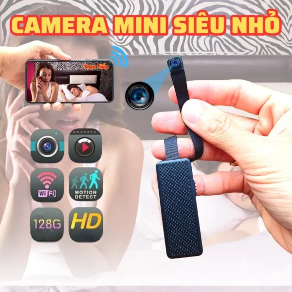 Camera Mini Nhỏ Gọn HQS99 4K – Quan Sát Tài Sản Có Thông Báo – ảnh sản phẩm 1