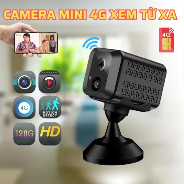 Camera Mini Nhỏ Gọn X74 SIM 4G 1080P – Quan Sát Tài Sản Có Thông Báo – ảnh sản phẩm 1